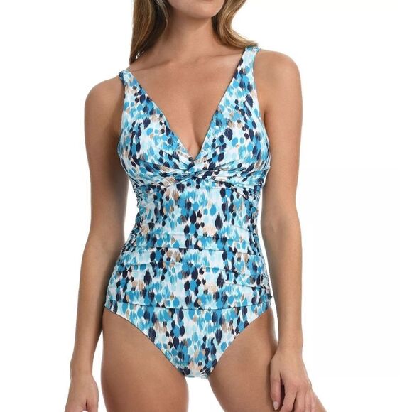 La Blanca Other - LaBlanca Sea Glass Twist One Piece Swimsuit  Size 8 NWT